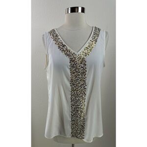 Chicos Sequin Sleeveless Tank Top